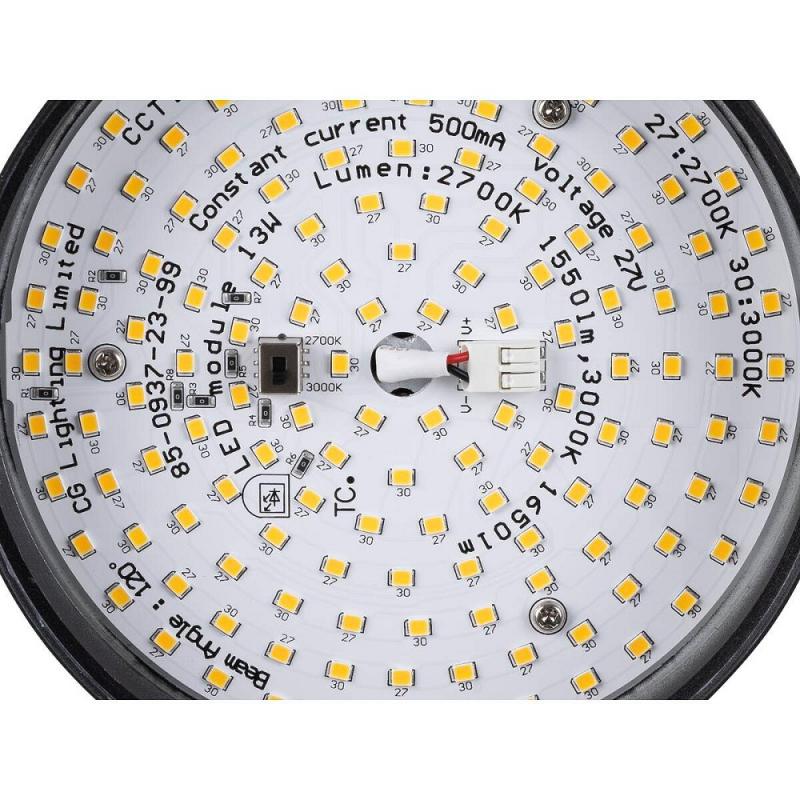 SLV 1009014 GRIP! FLAT Pendelleuchte PHASE 2700/3000K schwarz/gold – moderne LED Pendelleuchte mit CCT Switch