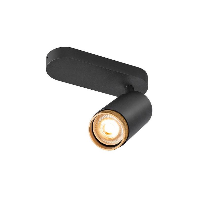 SLV 1009093 GRIP! L SPOT CL Deckenstrahler zylindrisch schwarz/gold max 6W GU10