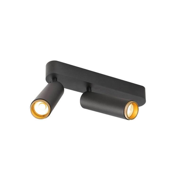 SLV 1009079 GRIP M LED Deckenaufbauleuchte 28W 3000K Schwarz Gold dimmbar 42 Grad CRI90 modernes Design