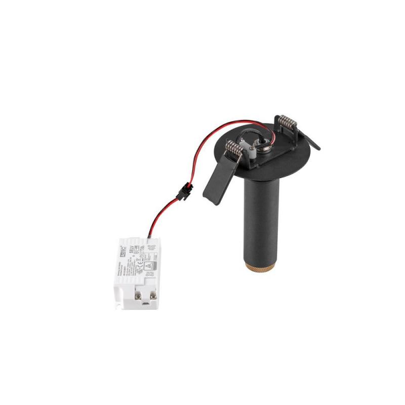 SLV 1009055 GRIP! S Deckeneinbauleuchte 10W 3000K 29° CRI90 Ø 6,8 cm dimmbar schwarz/gold