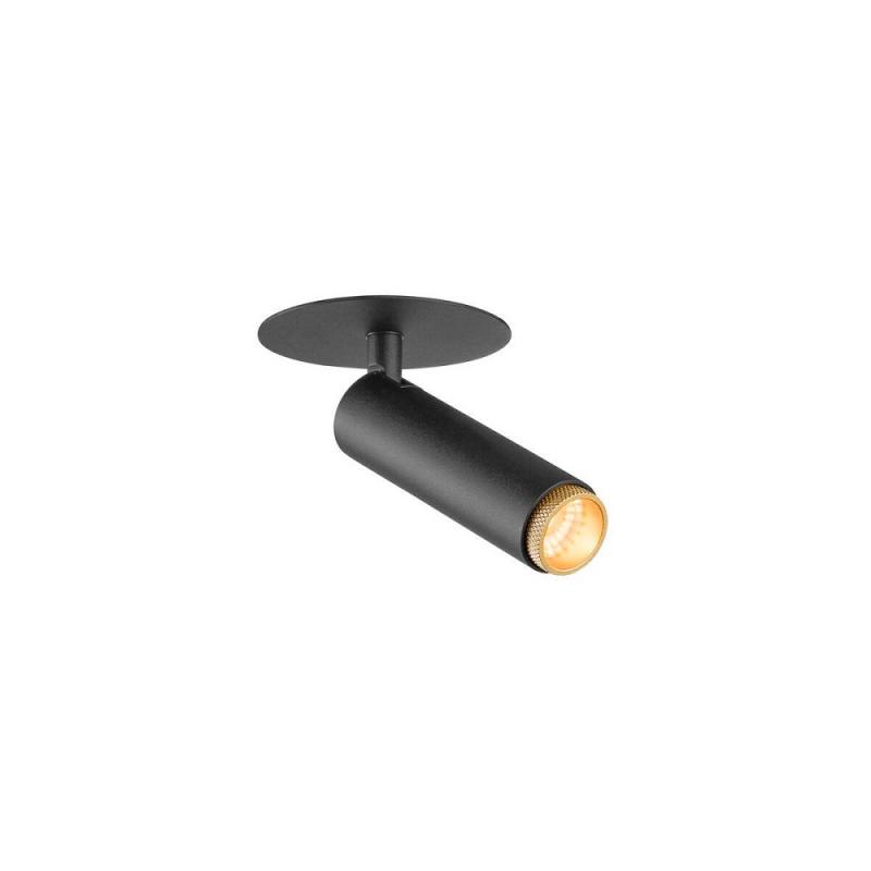 SLV 1009054 GRIP! S Deckeneinbauleuchte 10W 2700K 29° CRI90 Ø 6,8 cm dimmbar schwarz/gold