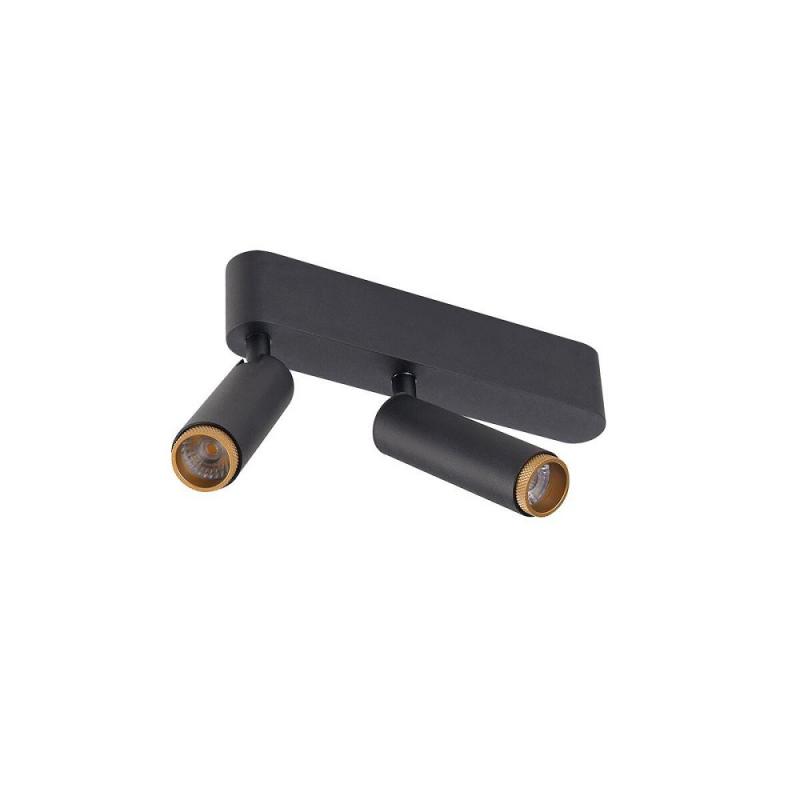 SLV 1009046 GRIP! S Deckenaufbauleuchte double PHASE 2700K 21W 29° schwarz/gold – leistungsstarker LED Doppelstrahler
