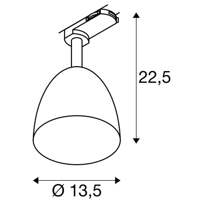 SLV 1009139 PARA CONE 14 3-Phasen Schienenstrahler GU10 Aluminium