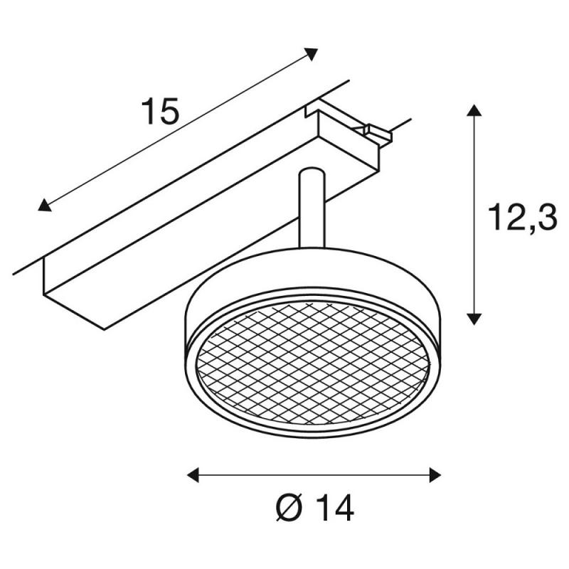 SLV GRIP! FLAT 1009132 – 16W 1~ Spot weiß 2700/3000K CRI90 dimmbar