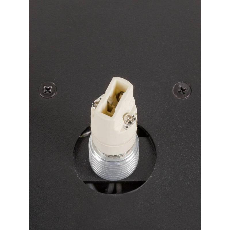 SLV 1009144 SUN WL UP G9 Wandaufbauleuchte schwarz rund IP20