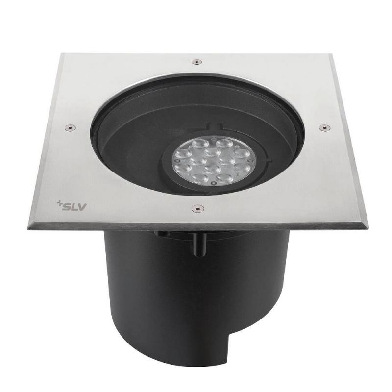 SLV 1009171 DASAR XL Bodeneinbauleuchte – professionelle LED Außenbeleuchtung 27W 2600lm 3000K IP67 DALI Edelstahl/Schwarz