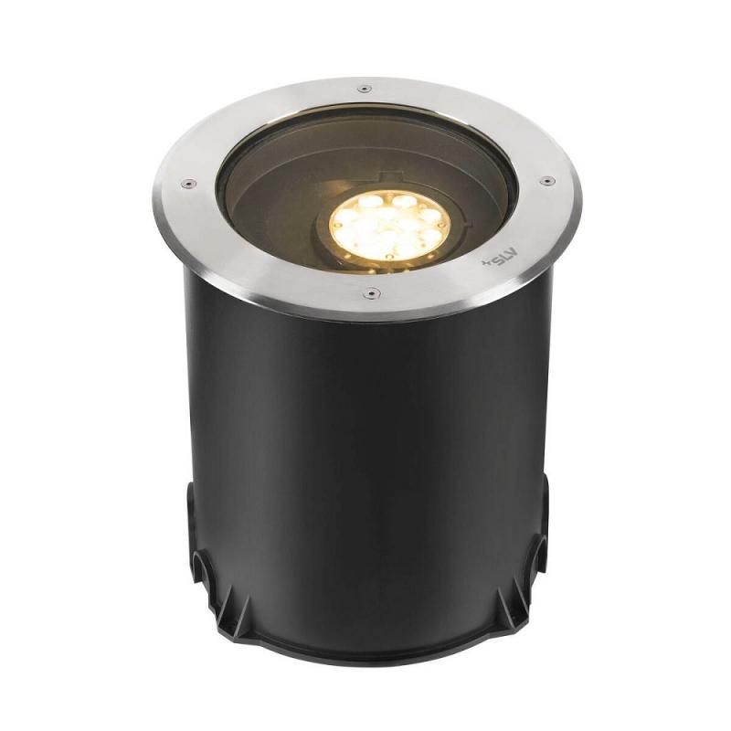 SLV 1009170 DASAR® XL Bodeneinbauleuchte LED 3000K Edelstahl/Schwarz IP65/IP67 DALI