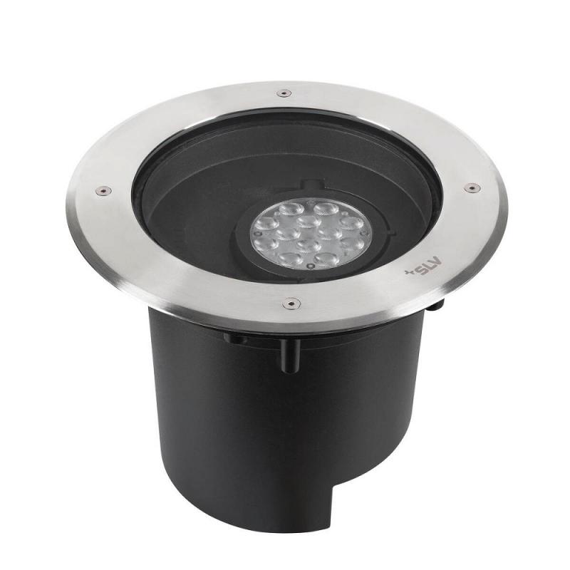 SLV 1009170 DASAR® XL Bodeneinbauleuchte LED 3000K Edelstahl/Schwarz IP65/IP67 DALI