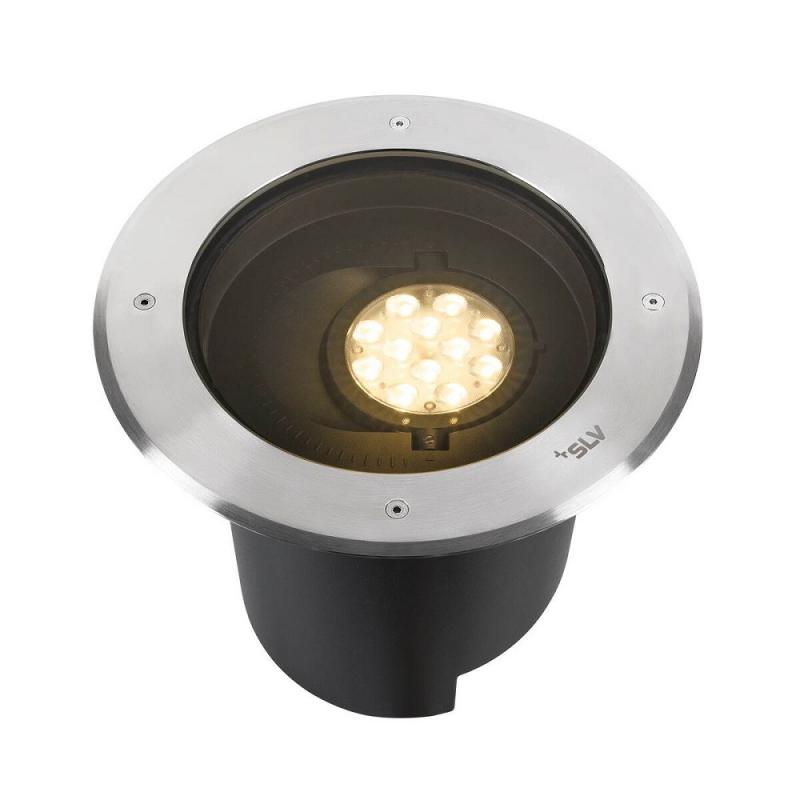 SLV 1009170 DASAR® XL Bodeneinbauleuchte LED 3000K Edelstahl/Schwarz IP65/IP67 DALI