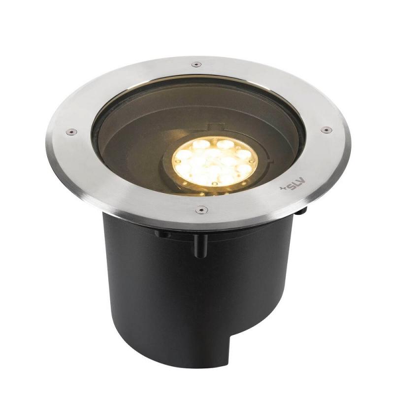 SLV 1009170 DASAR® XL Bodeneinbauleuchte LED 3000K Edelstahl/Schwarz IP65/IP67 DALI