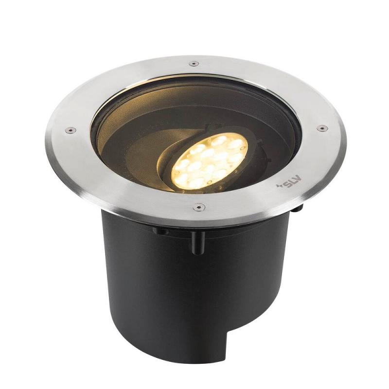 SLV 1009170 DASAR® XL Bodeneinbauleuchte LED 3000K Edelstahl/Schwarz IP65/IP67 DALI