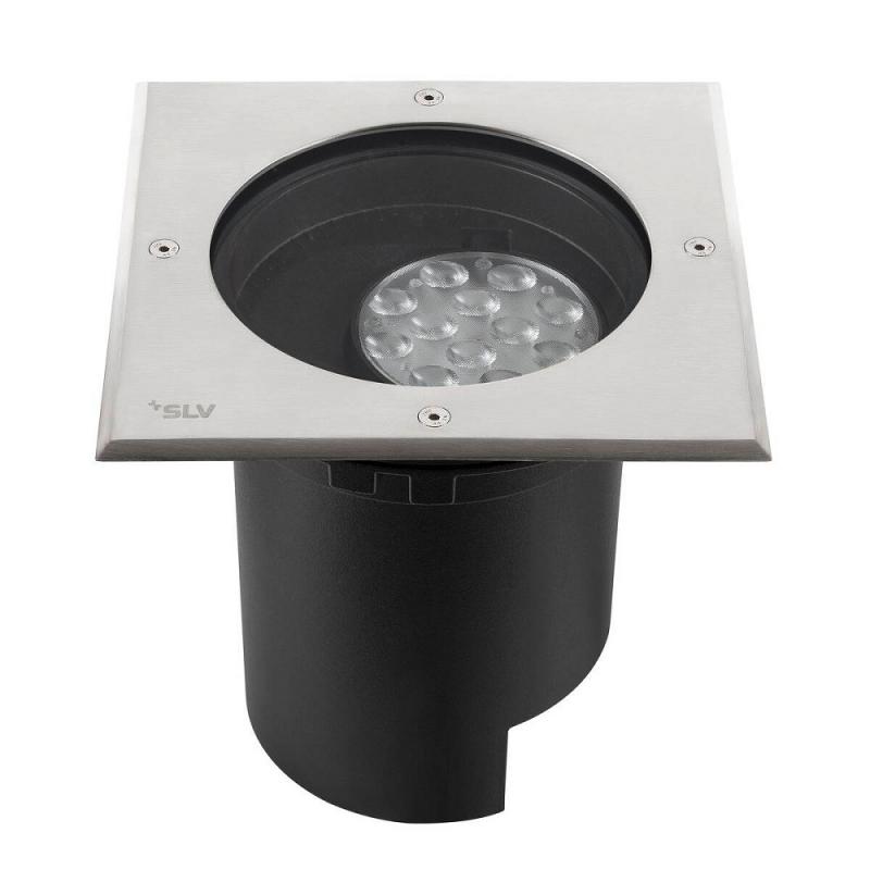 SLV 1009169 DASAR® L Bodeneinbauleuchte LED 3000K Edelstahl/Schwarz IP65/IP67 quadratisch DALI
