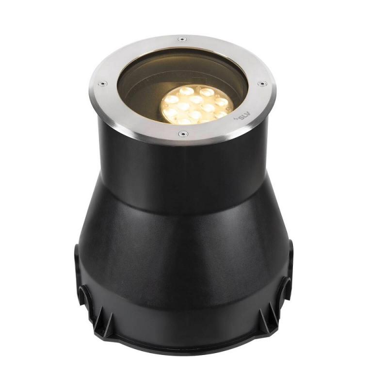 SLV 1009168 DASAR® L Bodeneinbauleuchte LED 3000K Edelstahl/Schwarz IP67 DALI