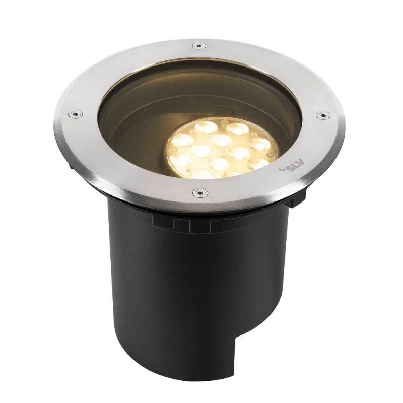 SLV 1009168 DASAR® L Bodeneinbauleuchte LED 3000K Edelstahl/Schwarz IP67 DALI