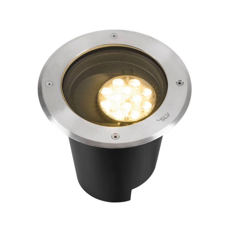 SLV 1009168 DASAR® L Bodeneinbauleuchte LED 3000K Edelstahl/Schwarz IP67 DALI