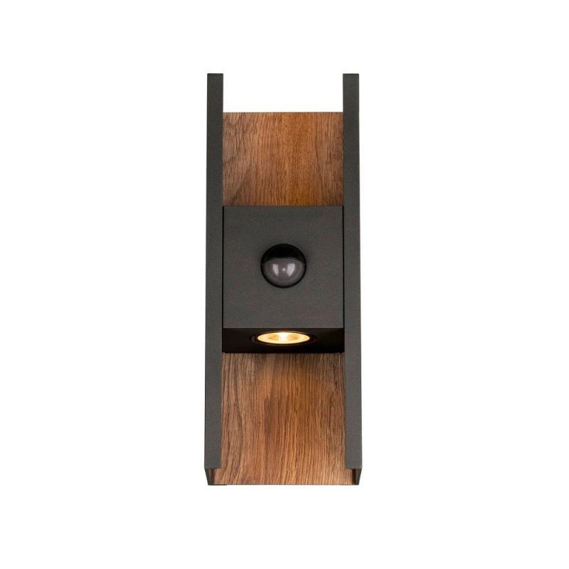 SLV 1010107 FLATT II Wandaufbauleuchte SENSOR 10W 2700K anthrazit/braun IP54
