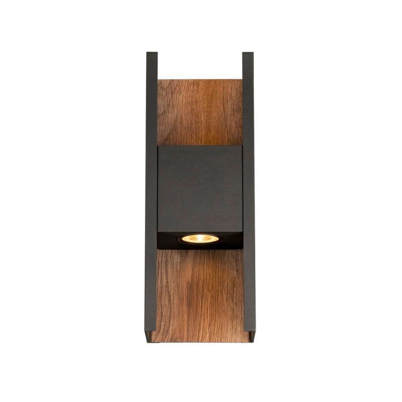 SLV 1010101 FLATT II Wandaufbauleuchte PHASE 9,5W 2700K anthrazit/braun IP65