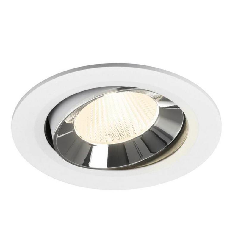 SLV 1009860 NUMINOS MOVE L Deckeneinbauleuchte weiß/chrom 4000K 40° -  Einbau Ø 14,5cm