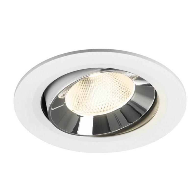 SLV 1009857 NUMINOS MOVE L Deckeneinbauleuchte weiß/chrom 4000K 20° -  Einbau Ø 14,5cm