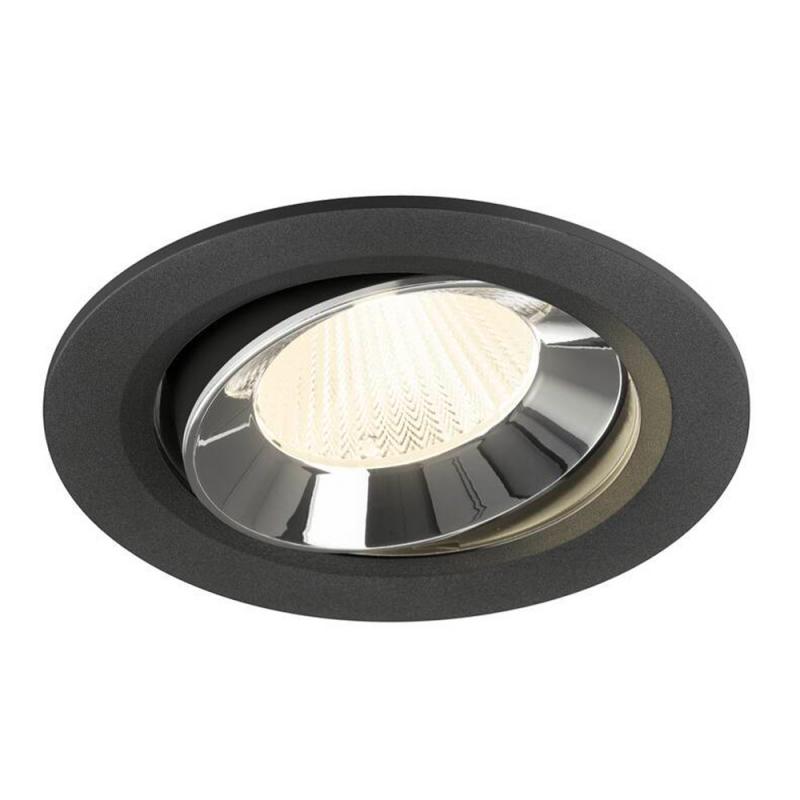 SLV 1009851 NUMINOS MOVE L Deckeneinbauleuchte schwarz/chrom 4000K 40° CRI90 -  Einbau Ø 14,5cm