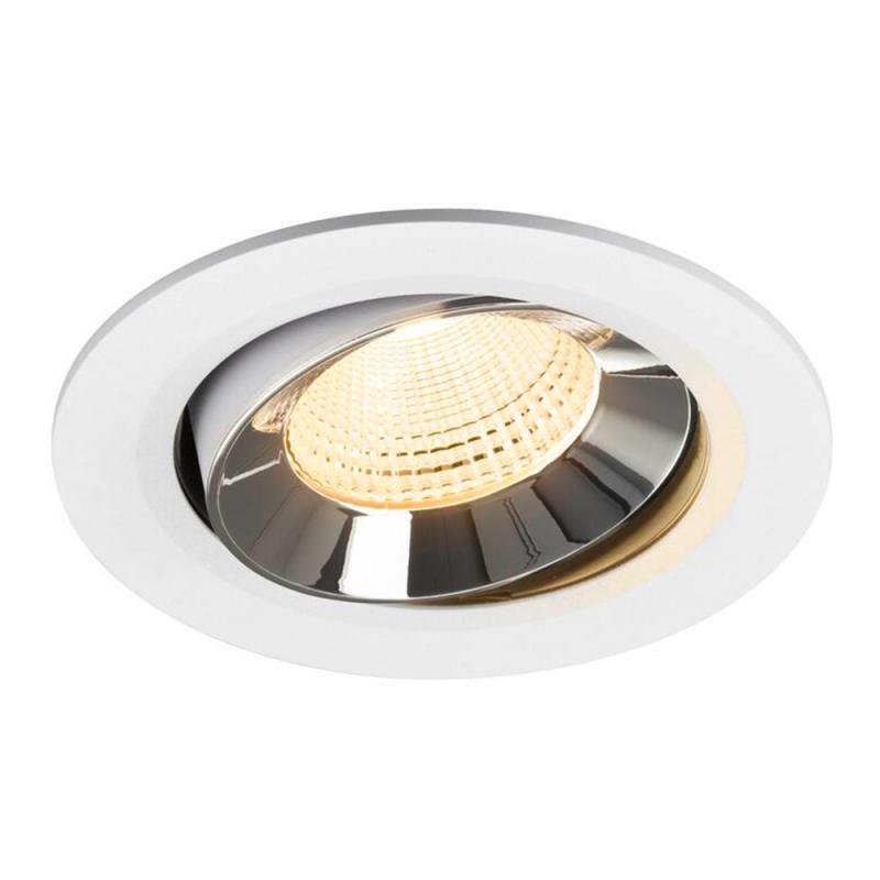 SLV 1009845 NUMINOS MOVE L Deckeneinbauleuchte weiß/chrom 3000K 55° CRI90 -  Einbau Ø 14,5cm