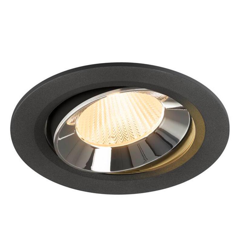 SLV 1009833 NUMINOS MOVE L Deckeneinbauleuchte schwarz/chrom 3000K 40° CRI90 -  Einbau Ø 14,5cm
