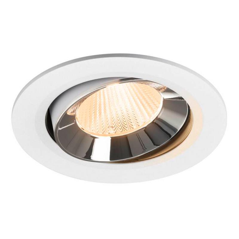 SLV 1009824 NUMINOS MOVE L Deckeneinbauleuchte weiß/chrom 2700K 40° CRI90 -  Einbau Ø 14,5cm