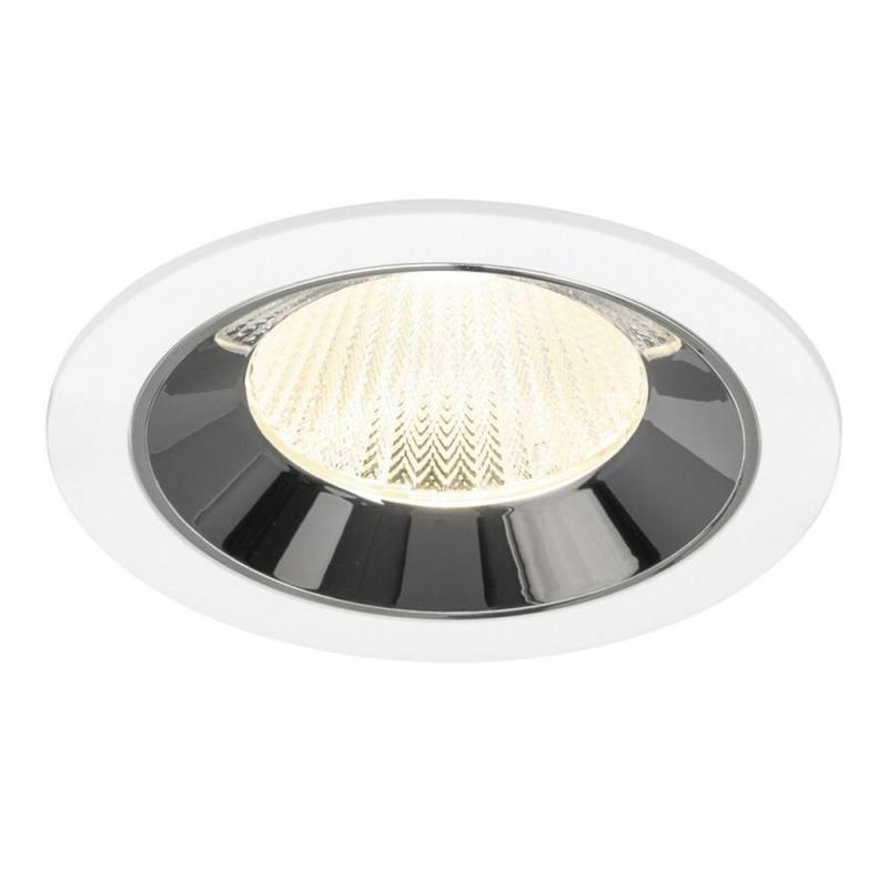SLV 1009806 NUMINOS® L Deckeneinbauleuchte weiß/chrom 4000K 40° CRI90 - Einbau Ø 12cm