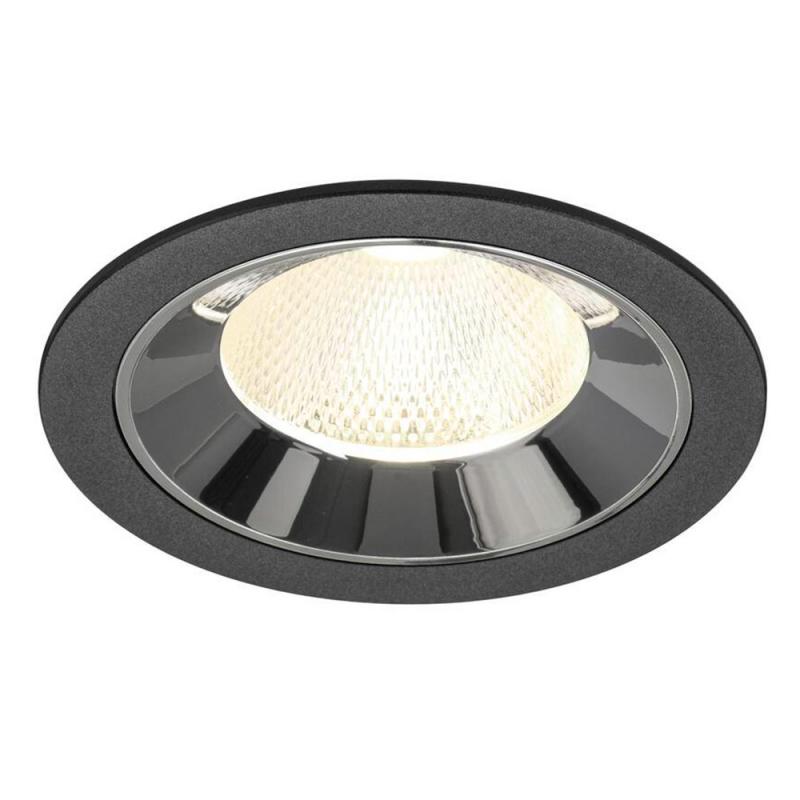 SLV 1009794 NUMINOS® L Deckeneinbauleuchte schwarz/chrom 4000K 20° CRI90,  Einbau Ø 12cm