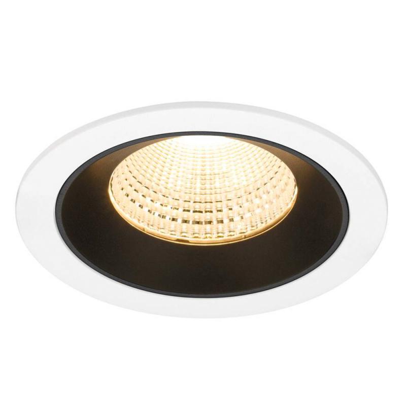 SLV 1009789 NUMINOS® L Deckeneinbauleuchte weiß/schwarz 3000K 55° CRI90 ,  Einbau Ø 12cm