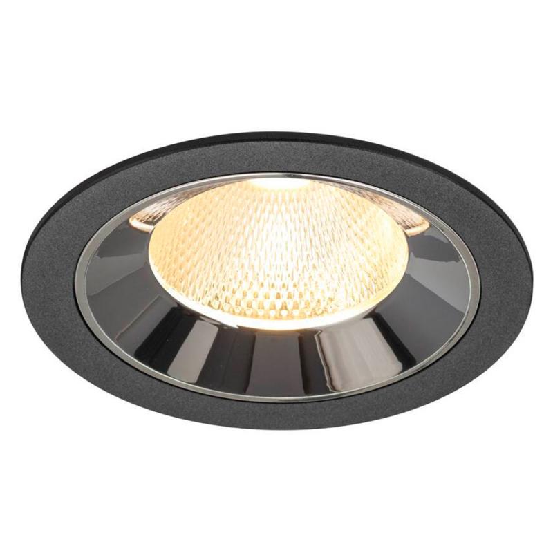 SLV 1009776 NUMINOS® L Deckeneinbauleuchte schwarz/chrom 3000K 20° CRI90 , Einbau Ø 12cm