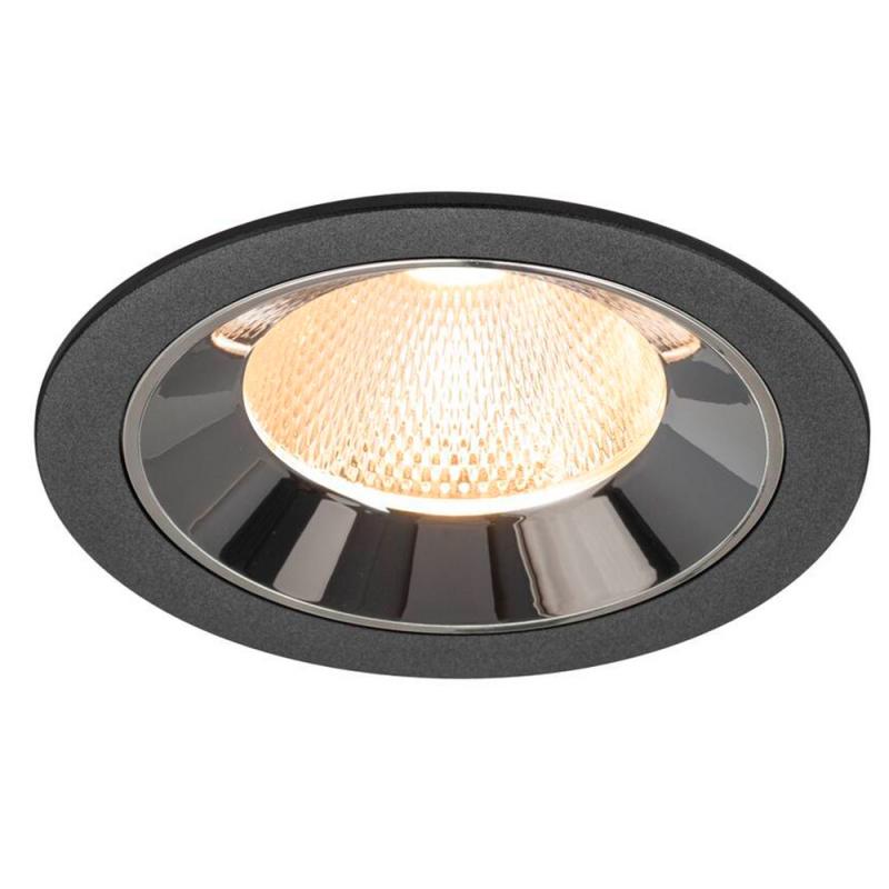 SLV 1009761 NUMINOS® L Deckeneinbauleuchte schwarz/chrom 2700K 40° CRI90 , Einbau Ø 12cm