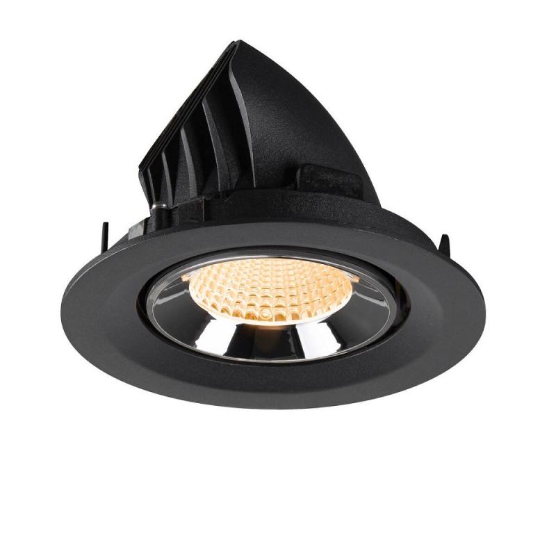 SLV 1009546 NUMINOS® GIMBLE M Deckeneinbauleuchte schwarz/chrom 2700K 40° CRI90 , Einbau Ø 12cm