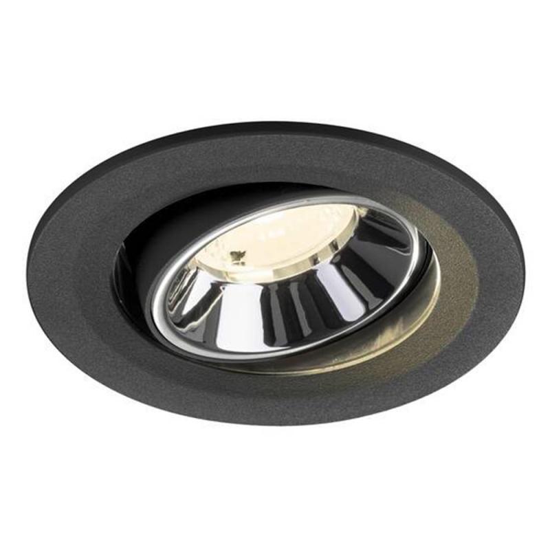 SLV 1009528 NUMINOS® MOVE S Deckeneinbauleuchte schwarz/chrom 4000K 40° CRI90 , Einbau Ø 9cm