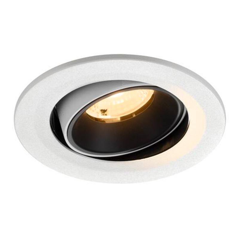 SLV 1009517 NUMINOS® MOVE S Deckeneinbauleuchte weiß/schwarz 3000K 40° CRI90 , Einbau Ø 9cm
