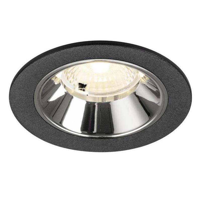SLV 1009474 NUMINOS® S Deckeneinbauleuchte schwarz/chrom 4000K 40° CRI90 , Einbau Ø 6,8cm