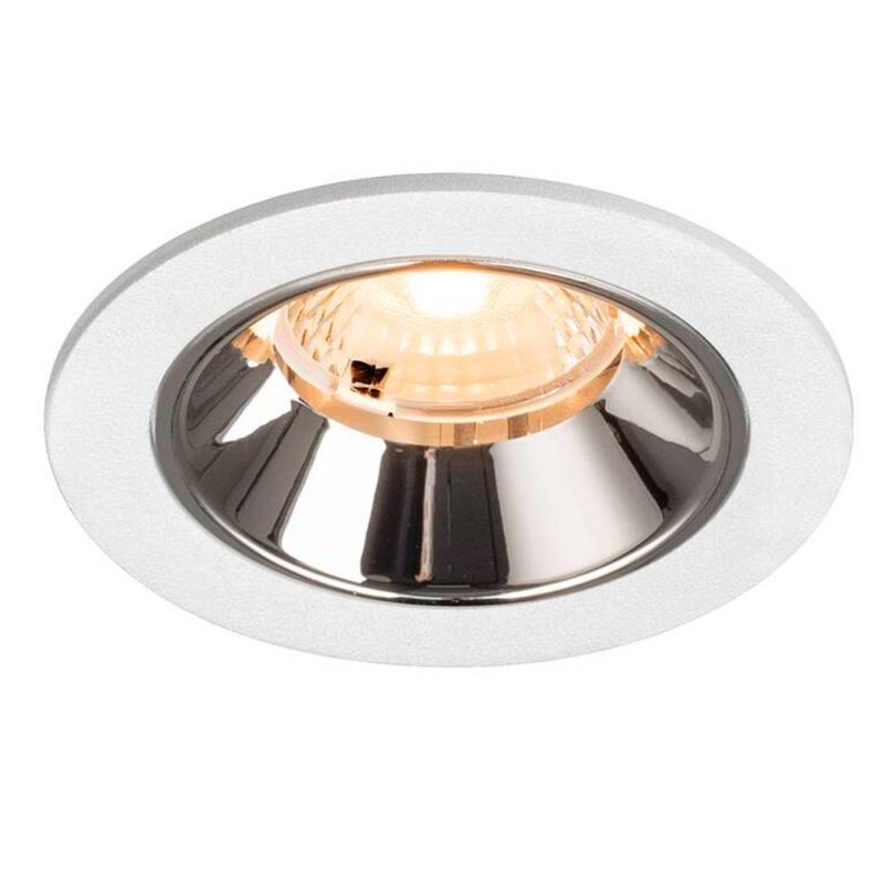 SLV 1009447 NUMINOS® S Deckeneinbauleuchte weiß/chrom 2700K 40° CRI90 , Einbau Ø 6,8cm