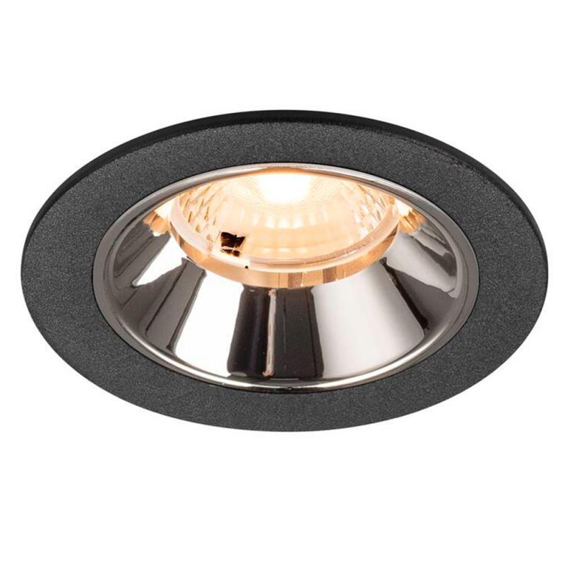 SLV 1009438 NUMINOS® S Deckeneinbauleuchte schwarz/chrom 2700K 40° CRI90 , Einbau Ø 6,8cm