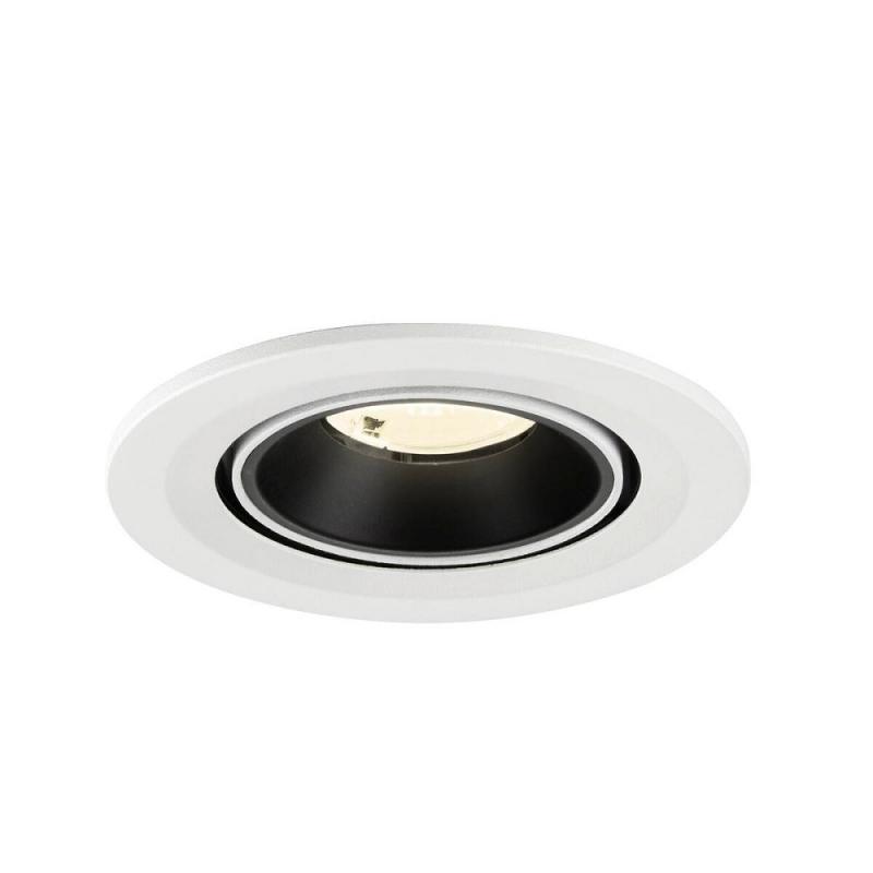 SLV 1009427 NUMINOS® GIMBLE S Deckeneinbauleuchte weiß/schwarz 4000K 40° CRI90 , Einbau Ø 9cm