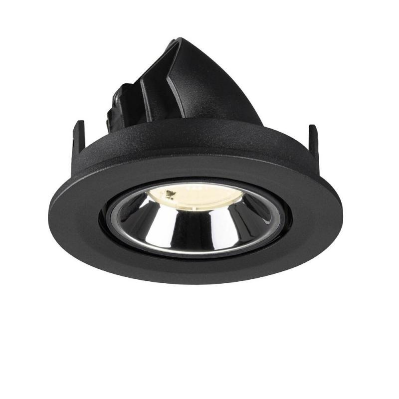 SLV 1009420 NUMINOS® GIMBLE S Deckeneinbauleuchte schwarz/chrom 4000K 40° CRI90 , Einbau Ø 9cm