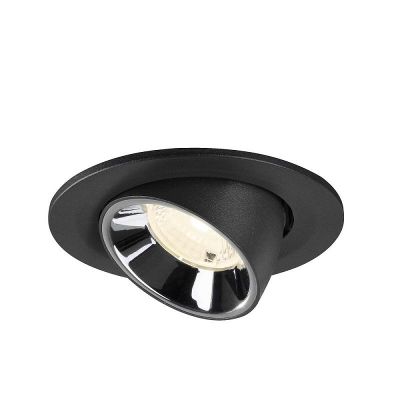 SLV 1009420 NUMINOS® GIMBLE S Deckeneinbauleuchte schwarz/chrom 4000K 40° CRI90 , Einbau Ø 9cm