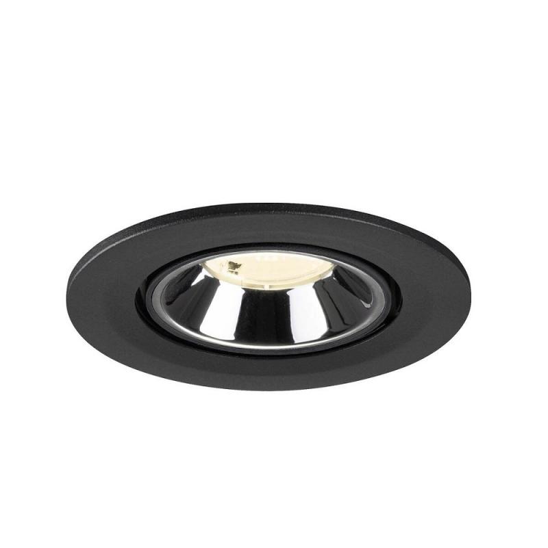 SLV 1009420 NUMINOS® GIMBLE S Deckeneinbauleuchte schwarz/chrom 4000K 40° CRI90 , Einbau Ø 9cm