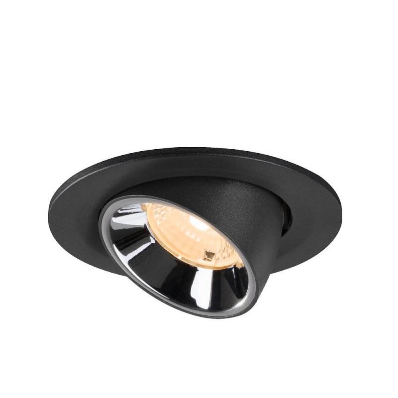 SLV 1009384 NUMINOS® GIMBLE S Deckeneinbauleuchte schwarz/chrom 2700K 40° CRI90 , Einbau Ø 9cm