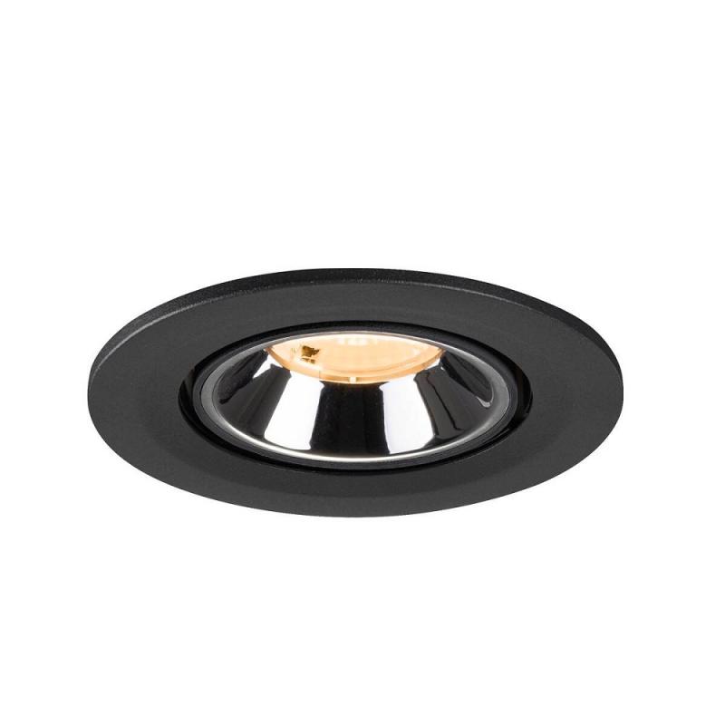 SLV 1009384 NUMINOS® GIMBLE S Deckeneinbauleuchte schwarz/chrom 2700K 40° CRI90 , Einbau Ø 9cm