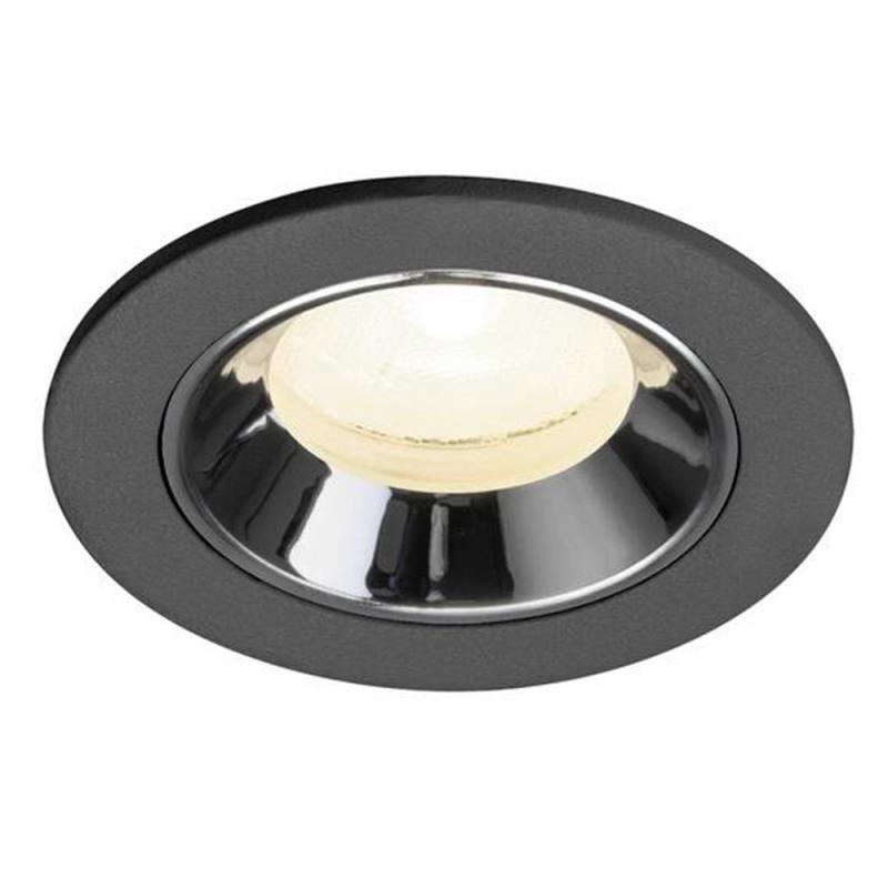 SLV 1009309 NUMINOS® XS Deckeneinbauleuchte schwarz/chrom 4000K 20° CRI90, Einbau Ø 5,5cm