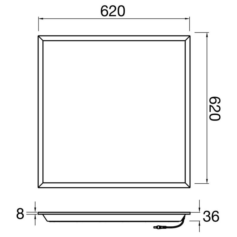 SLV 1010112 PANEL P 625 LED 26W 6981lm 3000K UGR19 DALI Lichtpanel