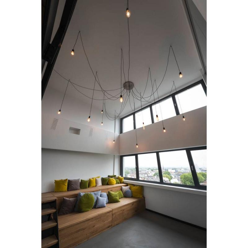 SLV 1010420 FITU PD Pendelleuchte ribbed Pendellänge 500 cm, 1 x max. 15 W, schwarz