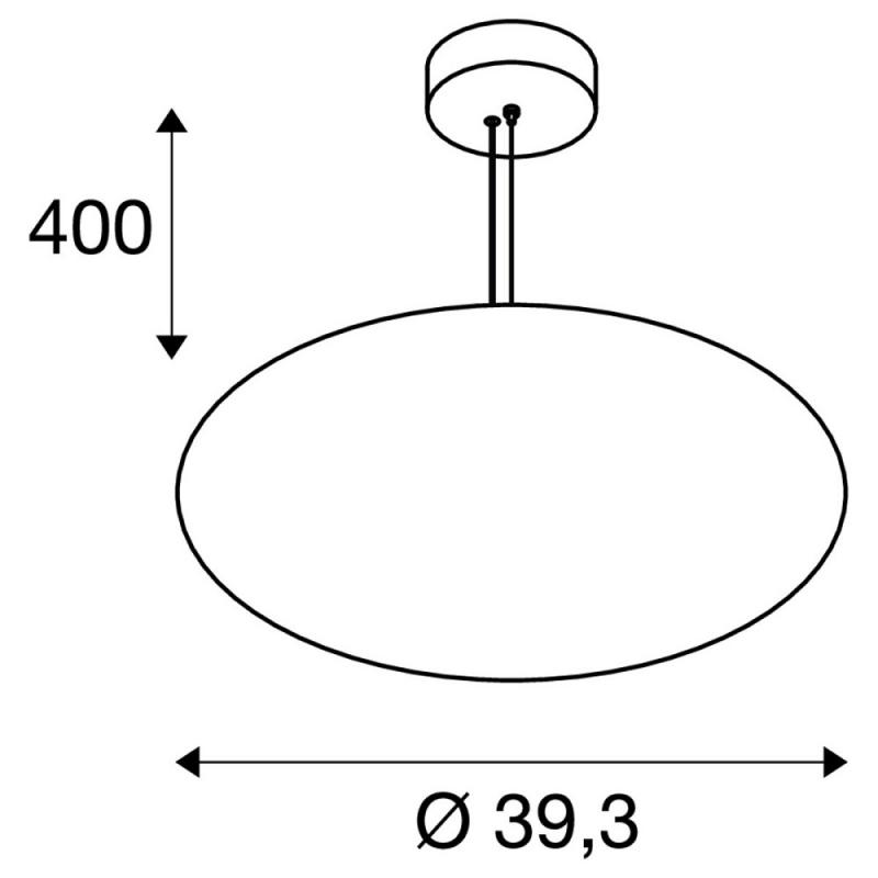 SLV 1010414 OLYPSO 40  Pendelleuchte Pendellänge 400 cm, 1 x max. 40 W, gold