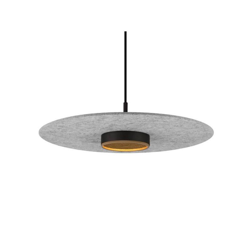 SLV 1010407 GRIP! FLAT – Felt shade Ø50 cm H 0,6 cm grau ultraflacher Leuchtenschirm