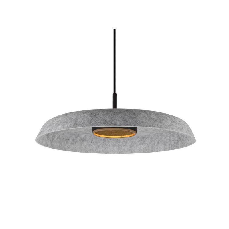 SLV 1010404 GRIP! FLAT – Felt shade Ø50 cm H 6,2 cm grau dekorativer Leuchtenschirm